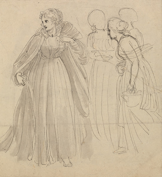 Study for Illustration  A Princess with her Attendants
