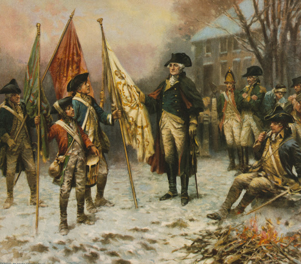 Washington inspecting the captured colors after the battle of Trenton 1914