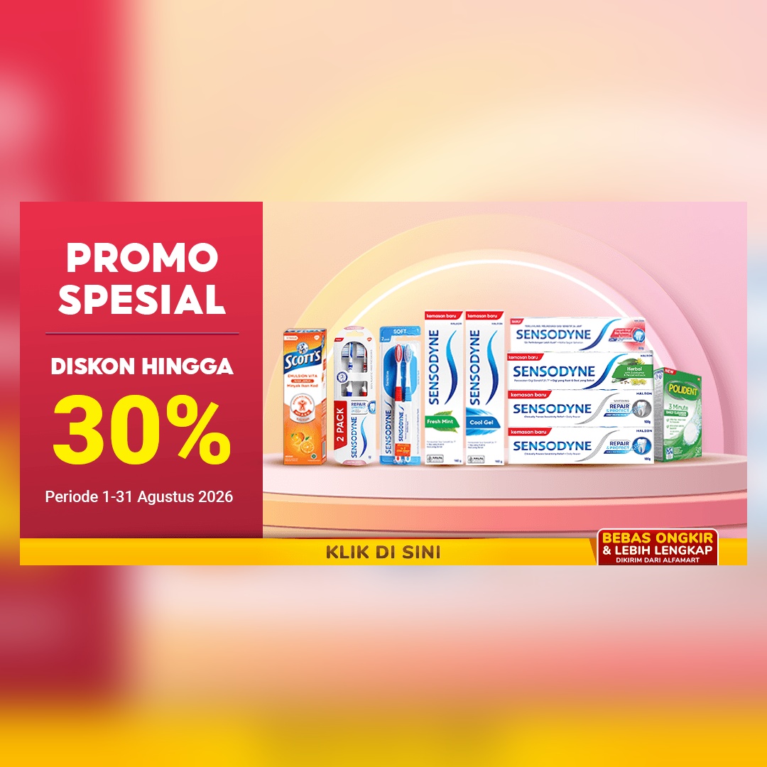 Sensodyne Scott's Polident Promo Spesial 1-31 Agustus 2026
