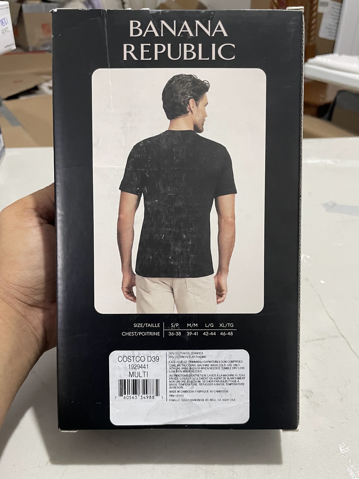 BR Mens Shirt 3pack Black M #1509