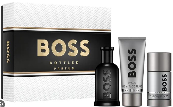 ESTUCHE HUGO BOSS BOTTLED PERFUM  HOMBRE 3PZS 100ML EDT + GEL DE BAÑO + DESODORANTE