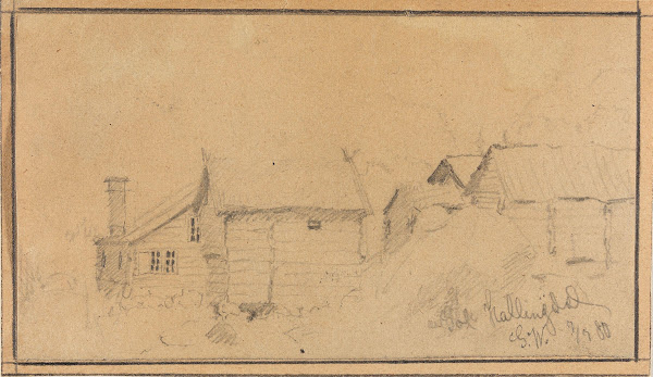 Farm Yard Gol in Hallingdal 1880