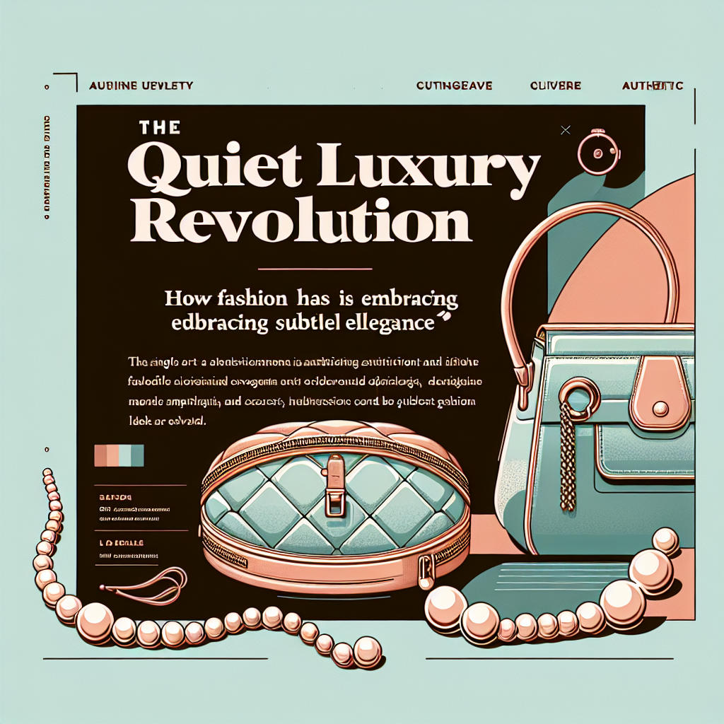 The Quiet Luxury Revolution: How Fashion is Embracing Subtle Elegance