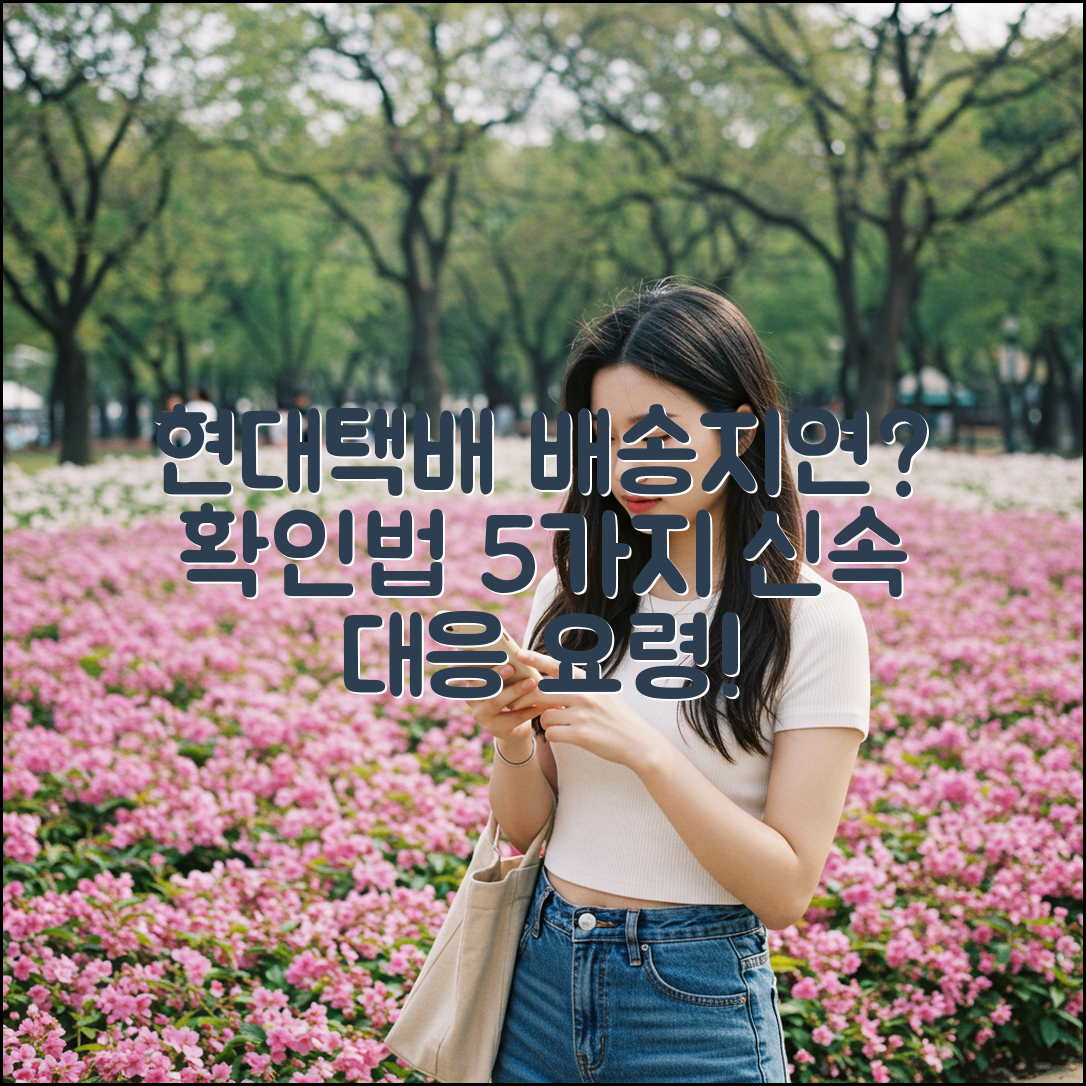 현대택배 배송지연 확인법 5가지와 신속 대응 요령