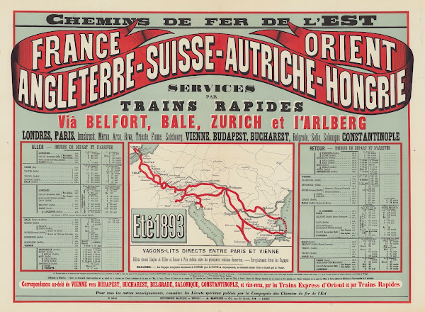 Chemins de Fer de lEst France Orient Angleterre  Suisse  Autriche  Hongrie Eté 1