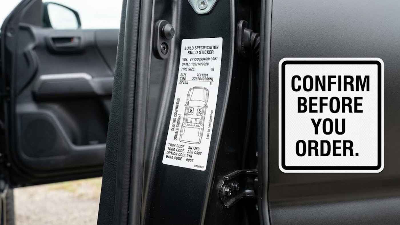 Eco-leather seat cover fitted to the front seat of a 2027 Toyota Tacoma TRD Off-Road
