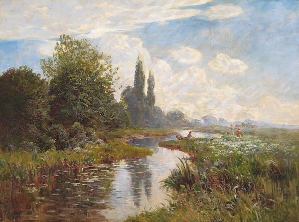 Tre unge damer på sommerudflugt i et ålandskab 1900