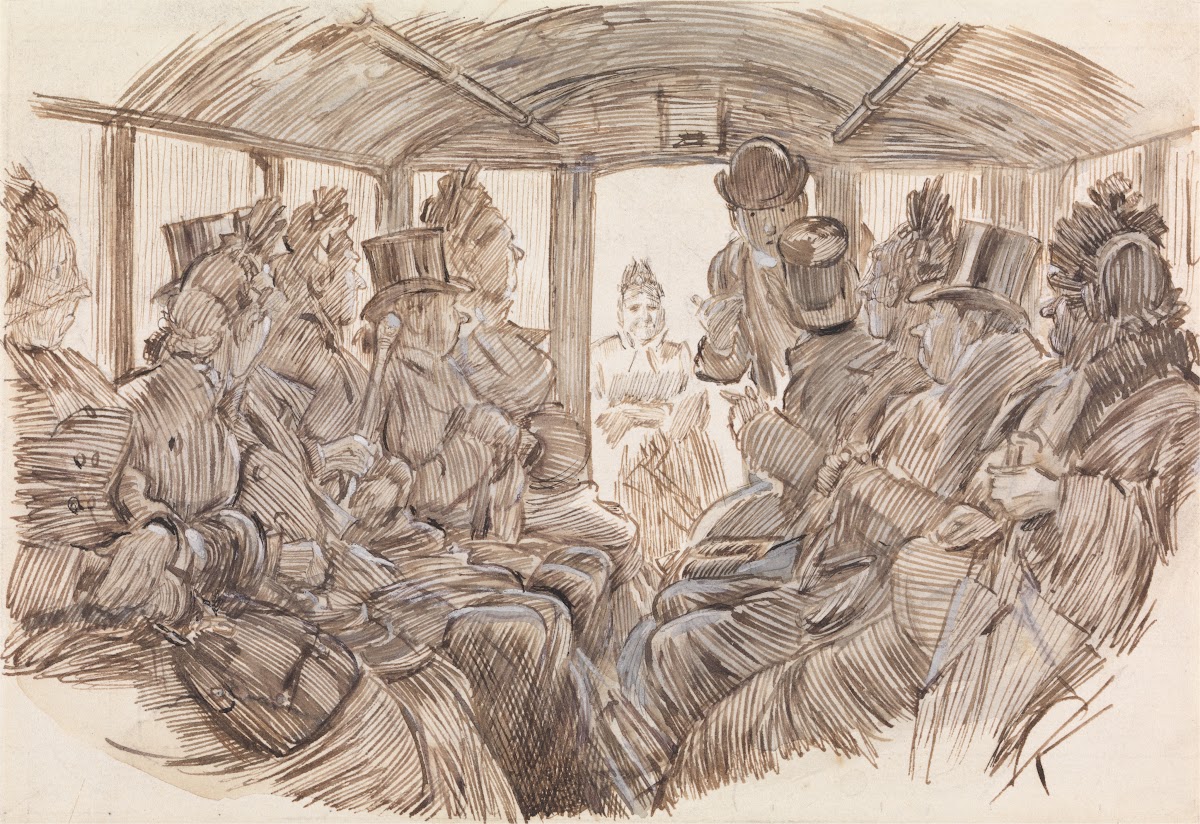 Interior of a Bus ca 1890