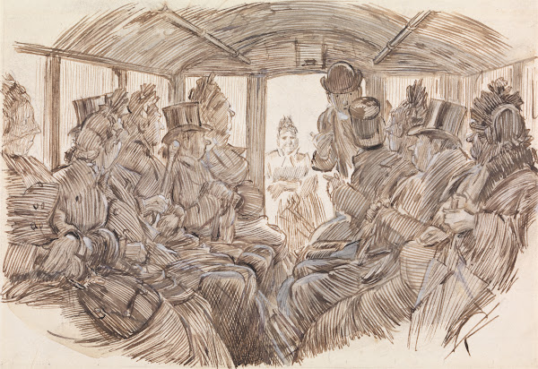 Interior of a Bus ca 1890