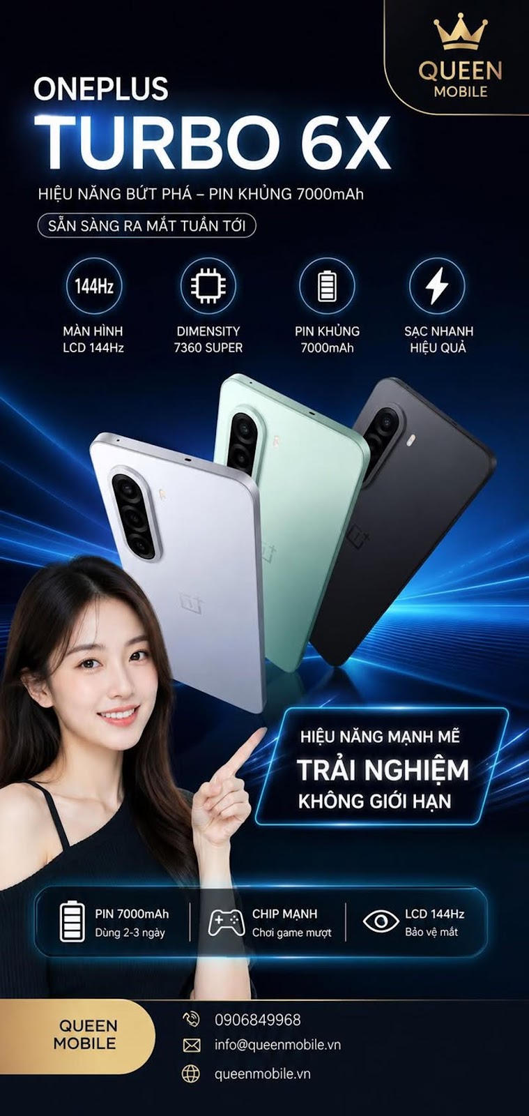 OnePlus Turbo 6X 亮相，配备 144Hz 屏幕、7000mAh 电池和天玑 7360 超级芯片