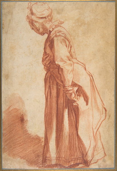 Standing Woman Looking to Left Background 159698