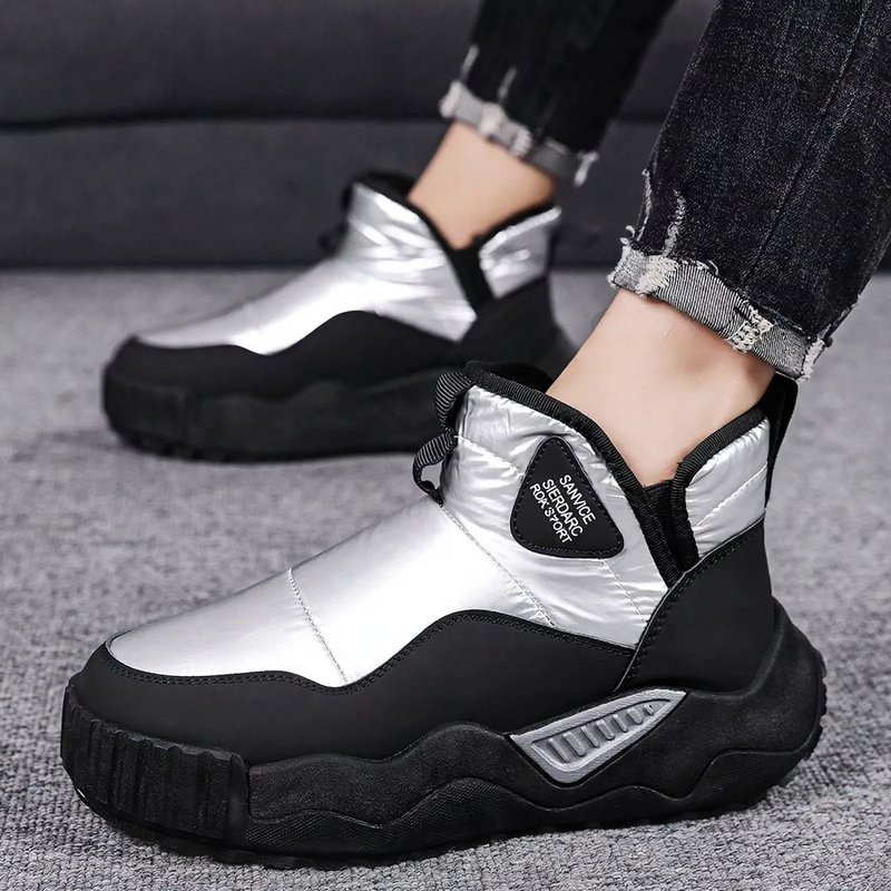 Gefütterte Herren-Winterstiefel, wasserabweisend, rutschfest