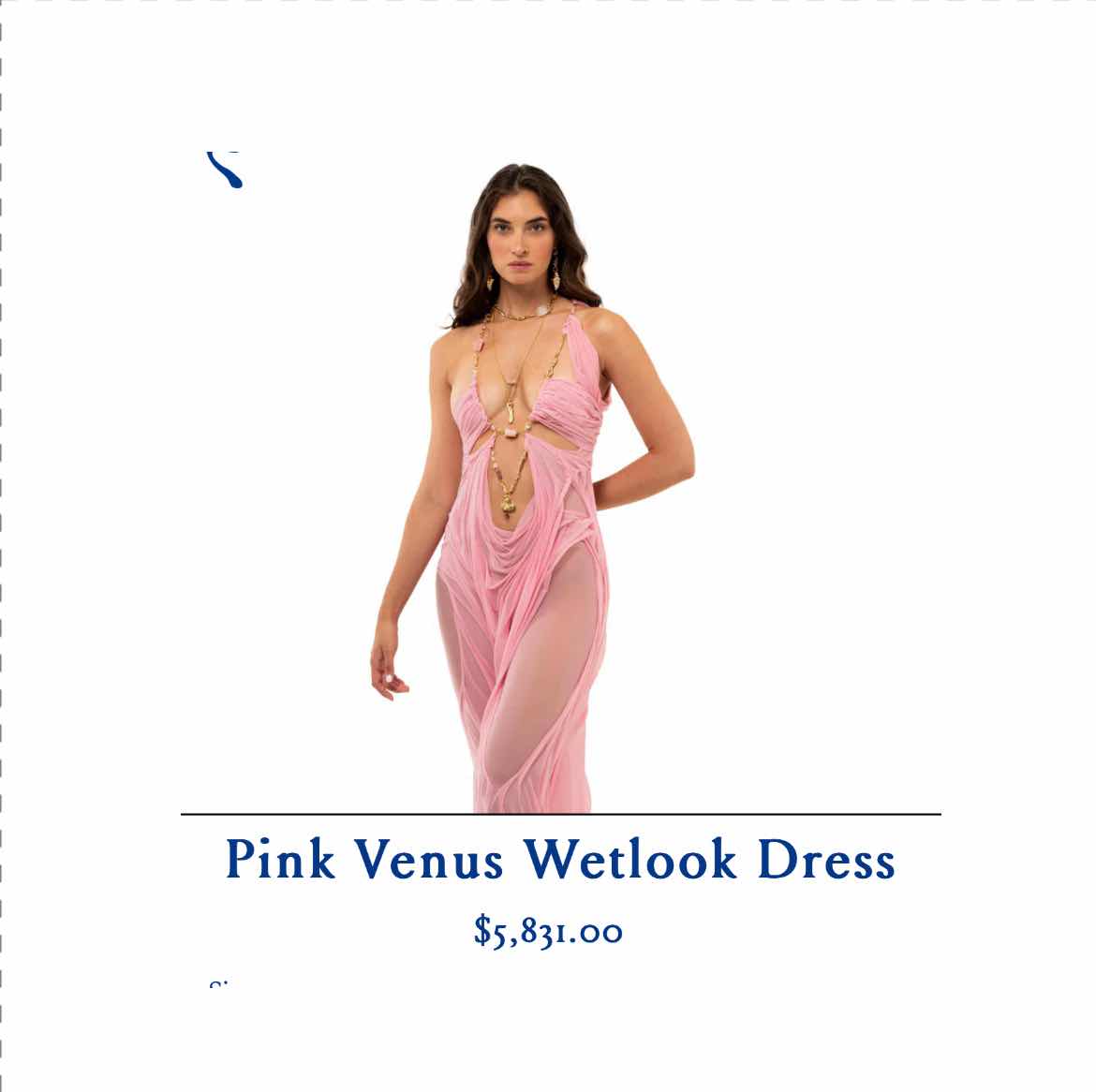 Di Petsa Pink Venus Wetlook Dress $5,831