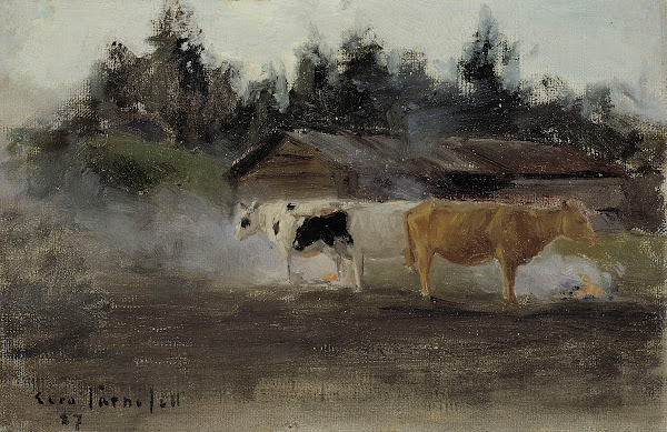 Cows in Turf Smoke study 1887