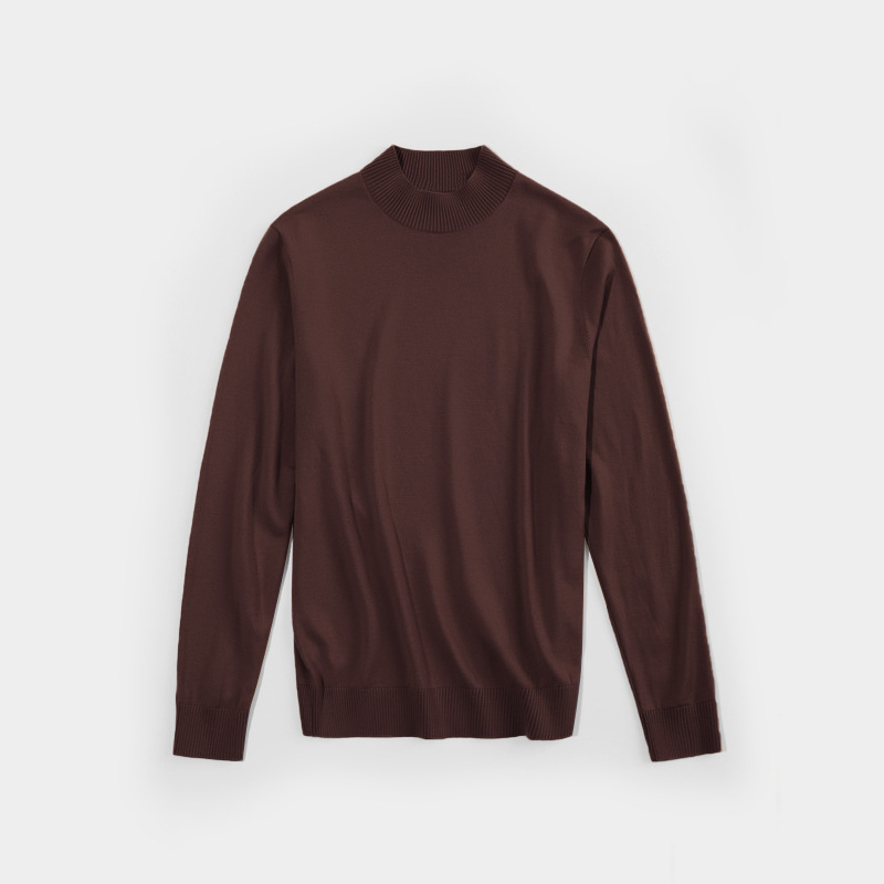 Herren-Strickpullover, maschinenwaschbar, Stehkragen