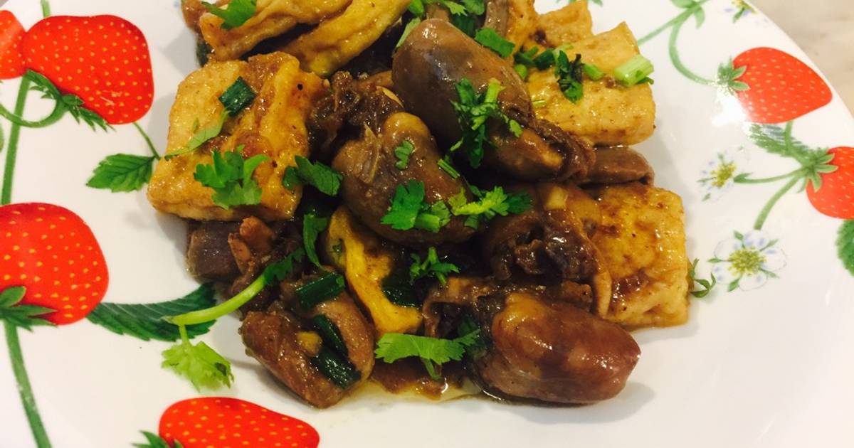 Tim gà rim đậu hũ