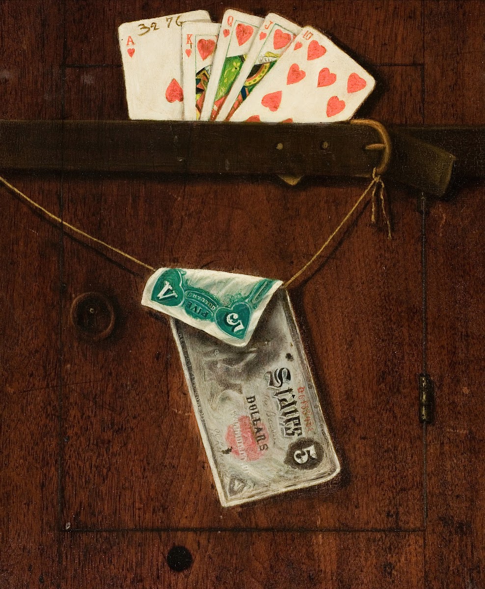 Royal Straight Flush and Five Dollar Bill 20th Century