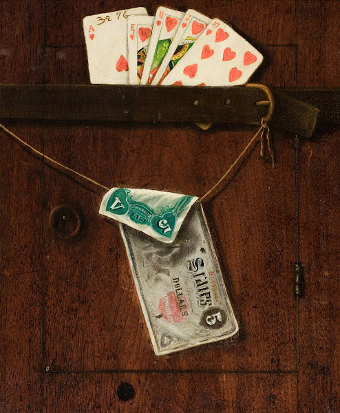 Royal Straight Flush and Five Dollar Bill 20th Century