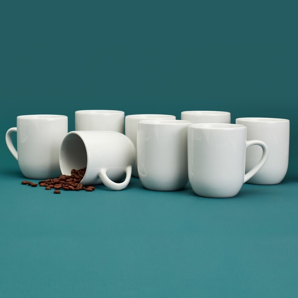 Set de tazas de cerámica Studio TU® Ceramic color blanco, 8 piezas