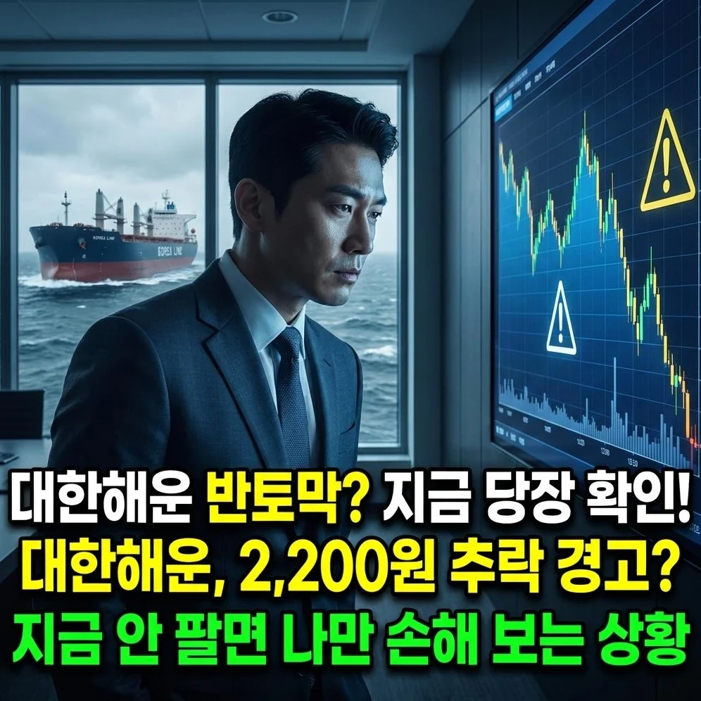 대한해운, 목표주가 2,200원의 경고? 지금 무작정 샀다간 내 소중한 원금 절반 날릴 수 있는 진짜 이유