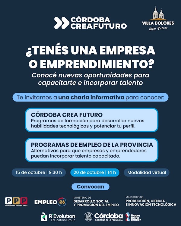 Charla informativa sobre programas de empleo y formación