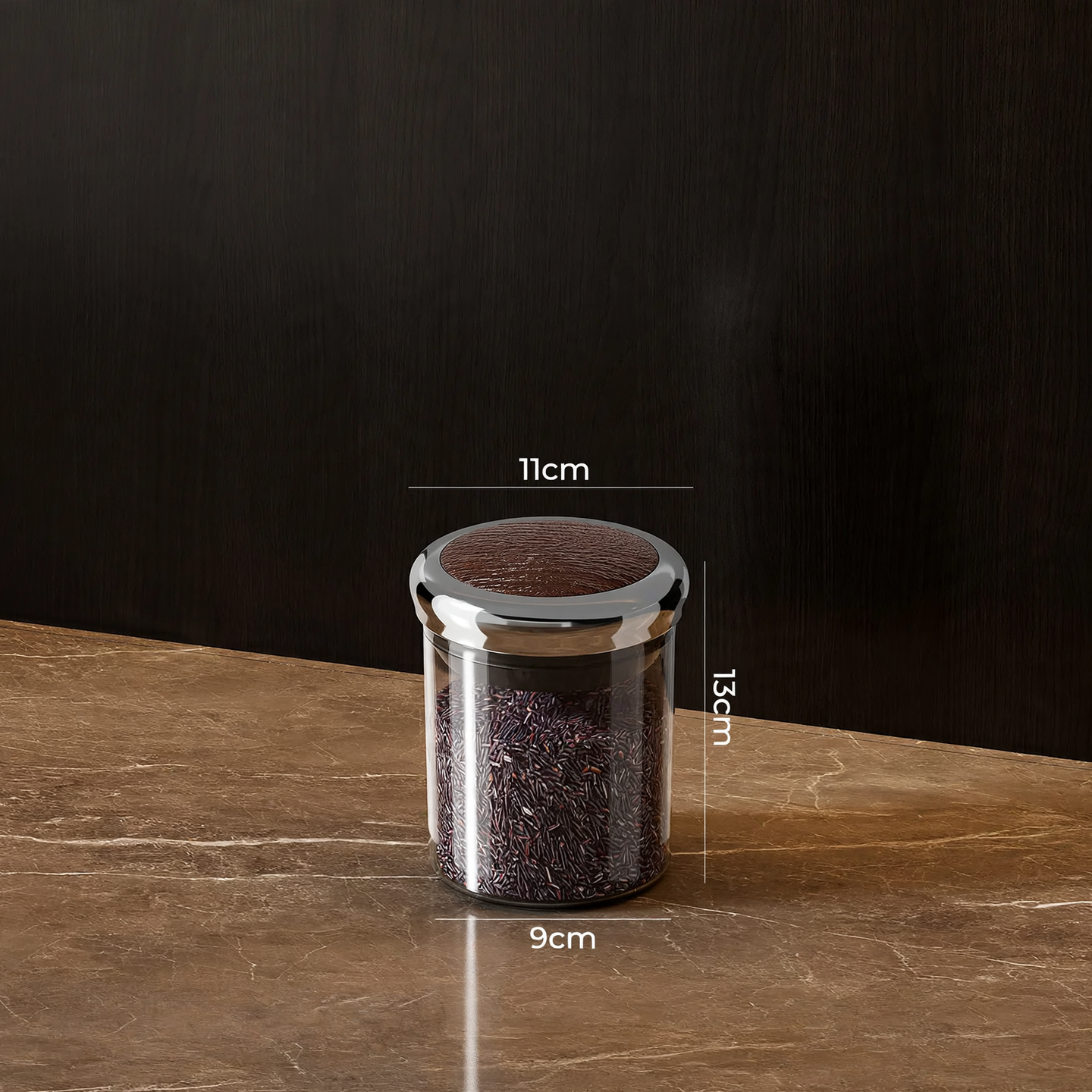 Storage container, round, food-safe, with lid