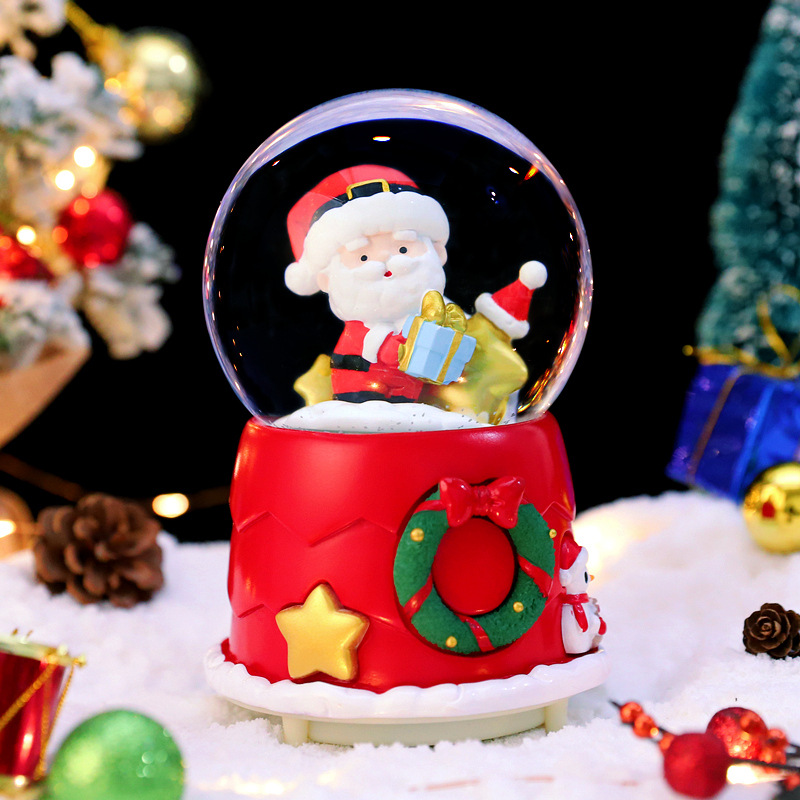 Christmas Snow Globe with Light, Music, and Snow Effect