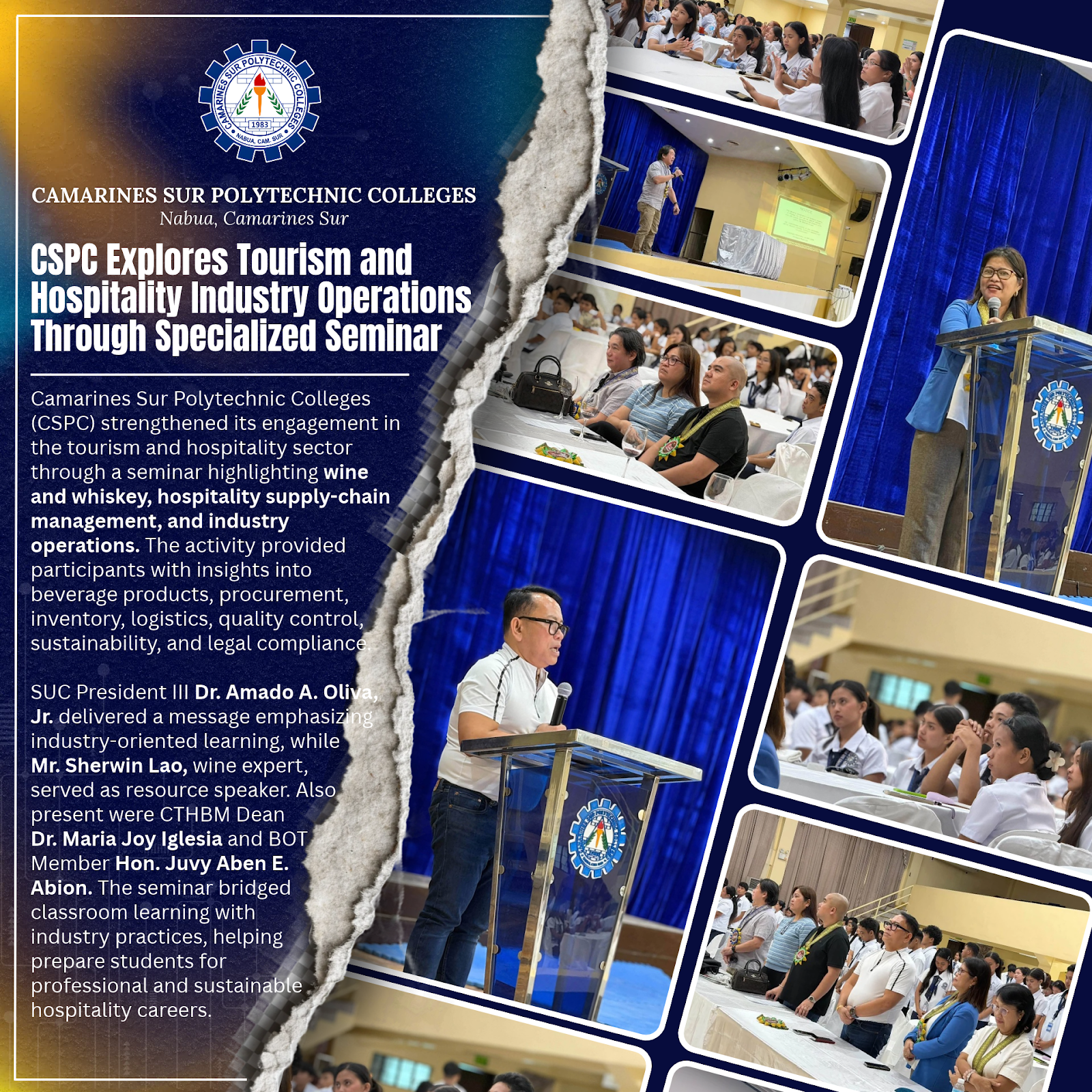 CSPC advances industry-oriented learning in Tourism and Hospitality