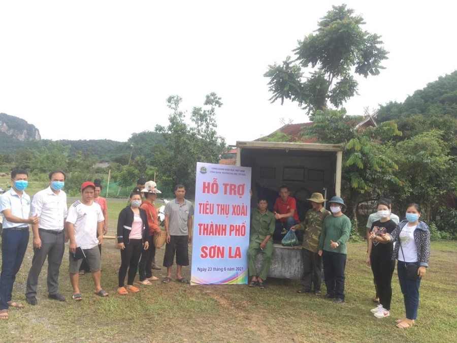 Công đoàn Trường Đại học Tây Bắc hỗ trợ nông dân xã Chiềng Ngần, thành phố Sơn La tiêu thụ nông sản trái cây
