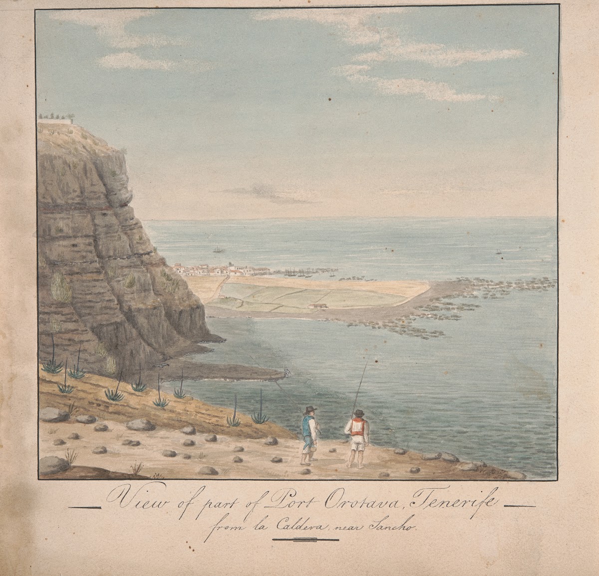 View from part of Port Orotava Tenerife from La Caldeva near Sancho 1821