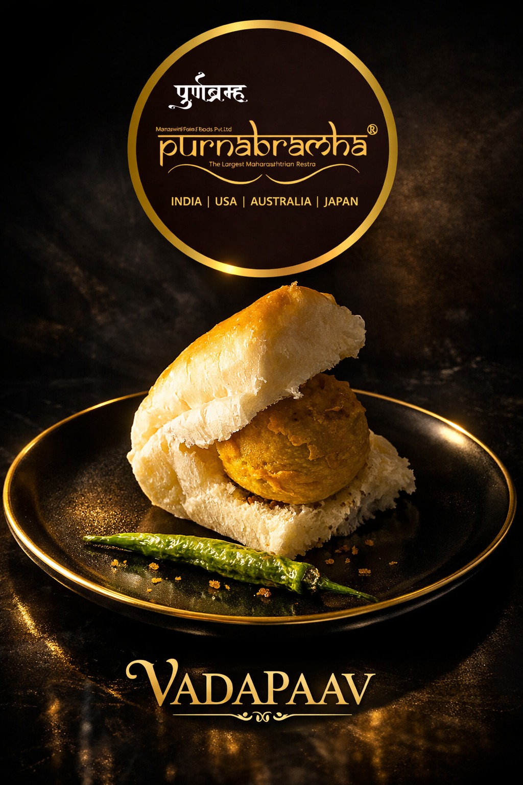 Vada Pav - Maharashtrian dish at Purnabramha