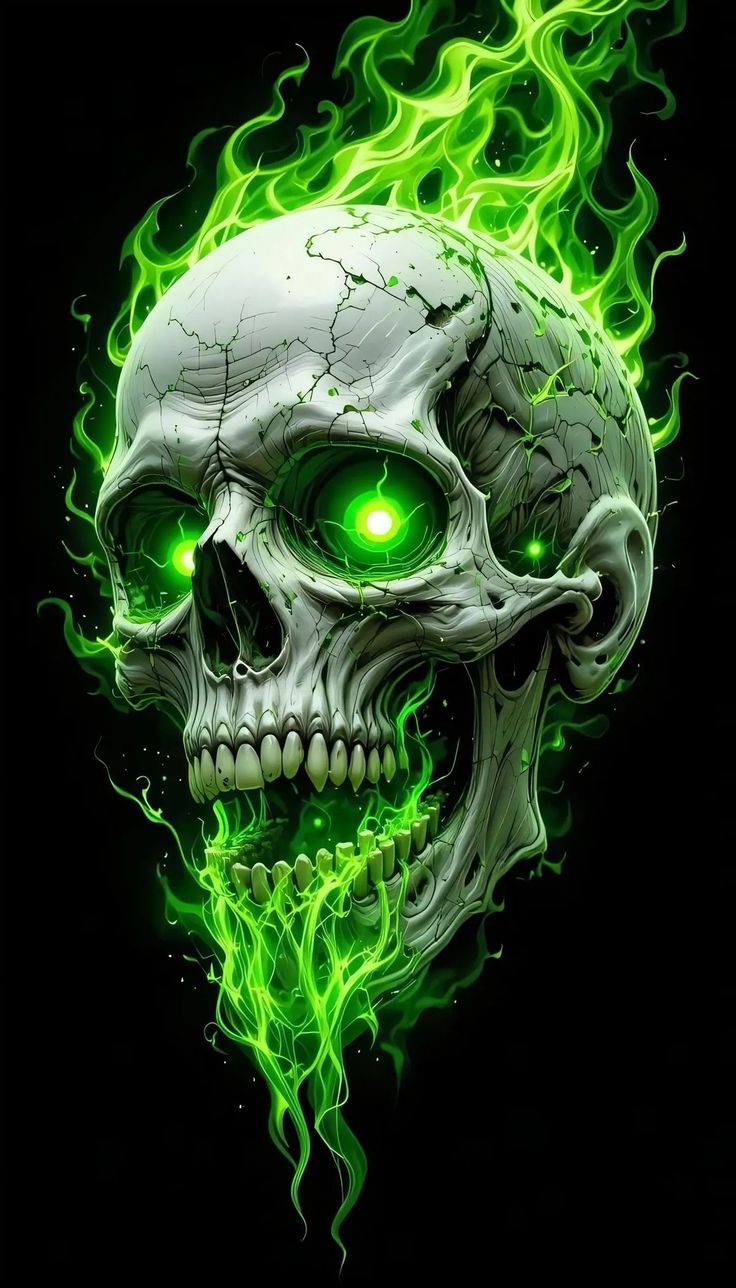 Green Skull Picture