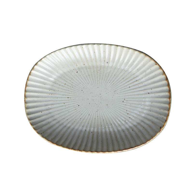 Ceramic bowl, elliptical, handcrafted