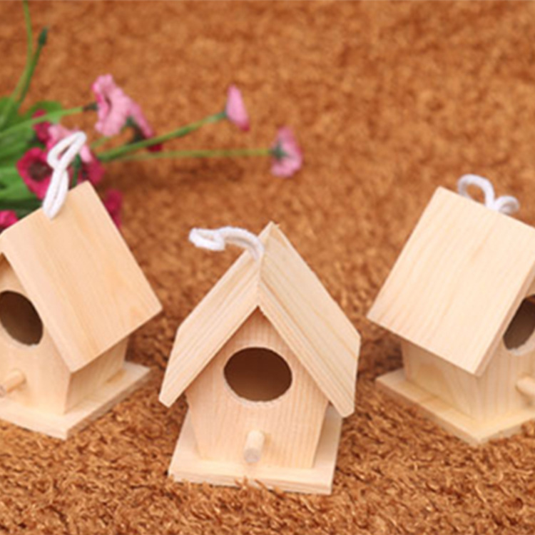 DIY Mini Birdhouse made of pine wood