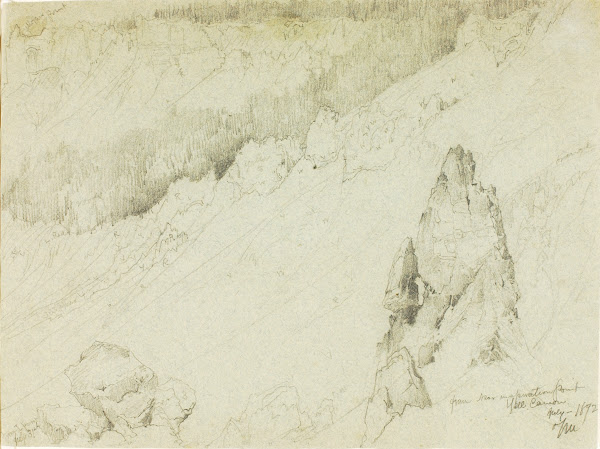 From near Inspiration Point Yellowstone Canyon 1892
