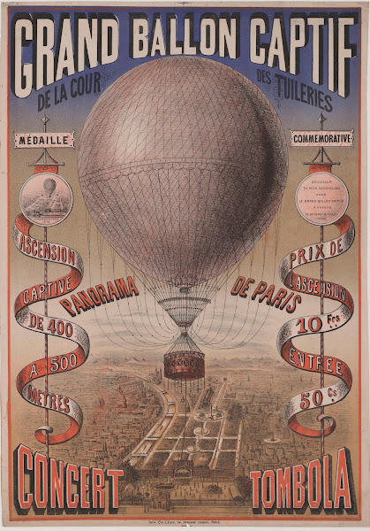 Grand ballon captif de la cour des Tuileries Concert tombola 1879