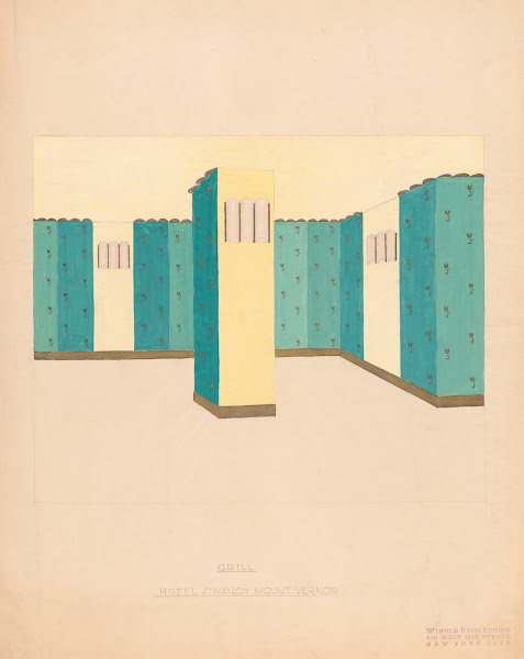 Interior perspective drawings of Hotel Siwanoy Mount Vernon NY Interior perspect