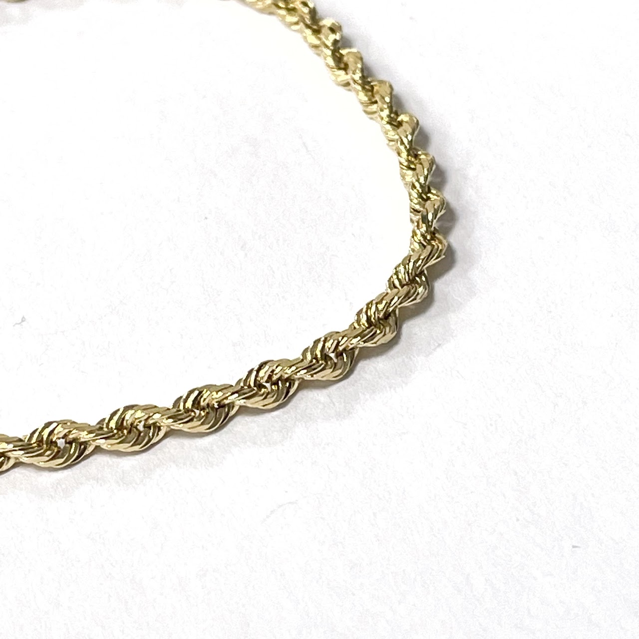 14K Gold Twist Chain Bracelet