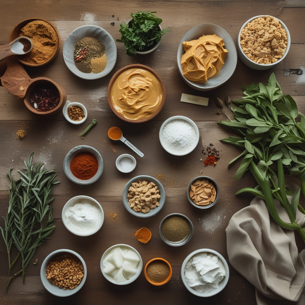 Ingredients for Healthy Peanut Butter Greek Yogurt Cookies – Easy Homemade Snack