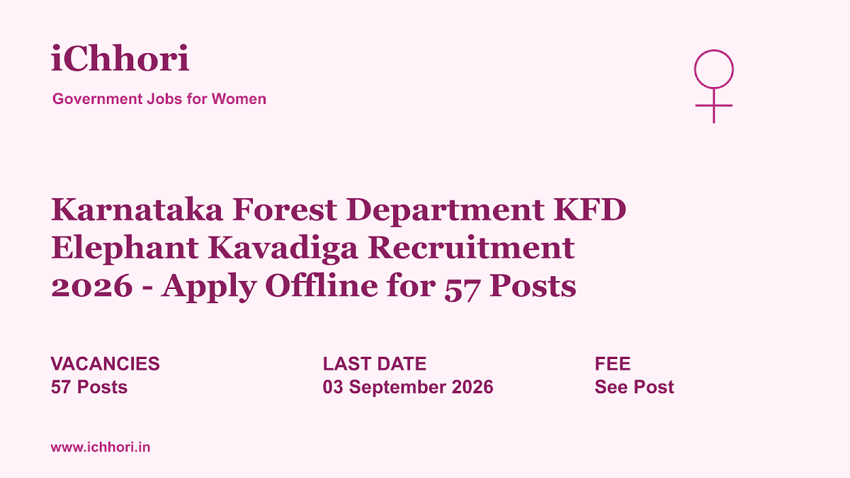 Karnataka Forest Department KFD Elephant Kavadiga Recruitment 2026 - Apply Offline for 57 Posts - iChhori