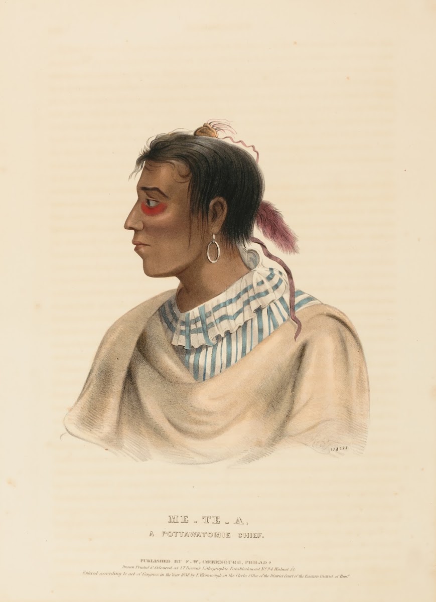 Me TeA A Pottawatomie Chief 1838
