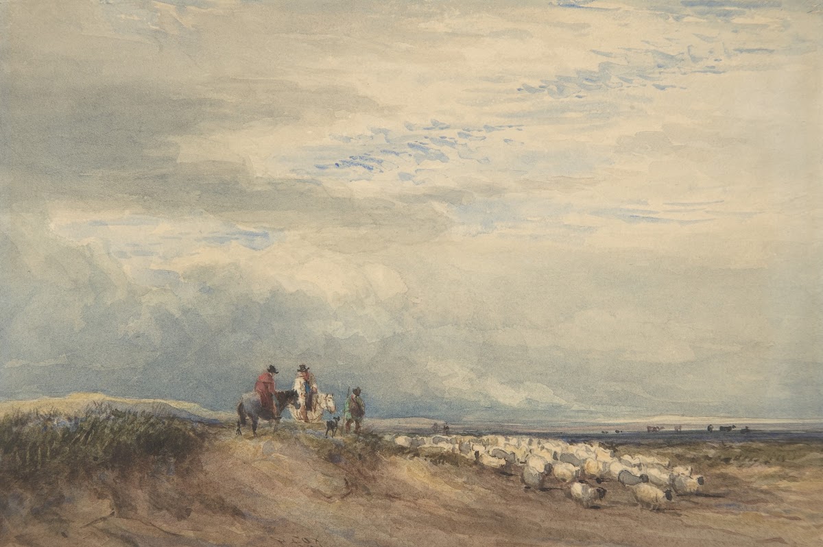 Riders with Sheep near an Estuary 1830
