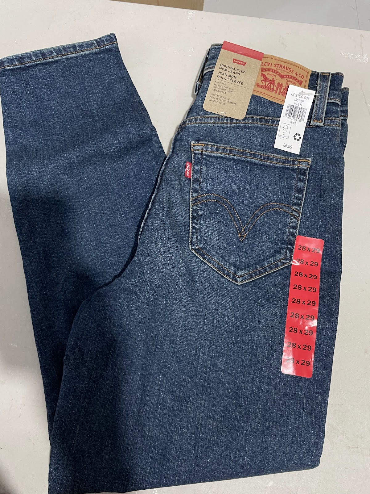 Levis Mom Jeans Dark S6 #2039