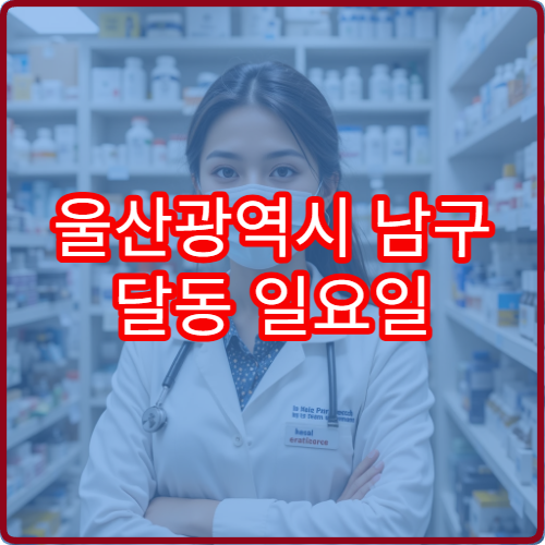 울산광역시 남구 달동 일요일 당번약국 문 여는 곳 위치와 시간 안내 야간 영업 포함​