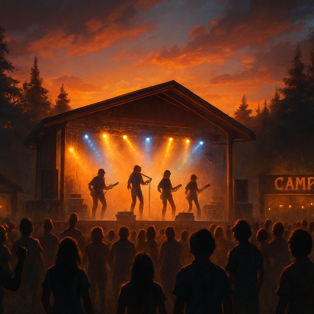 Camp Rock 3 movie poster featuring Connect 3 and campers.