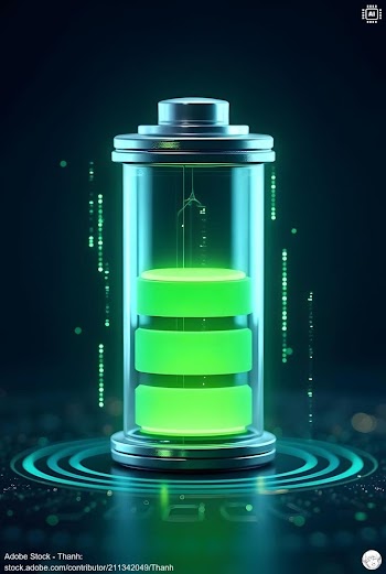 Green Battery Digital Art Picture