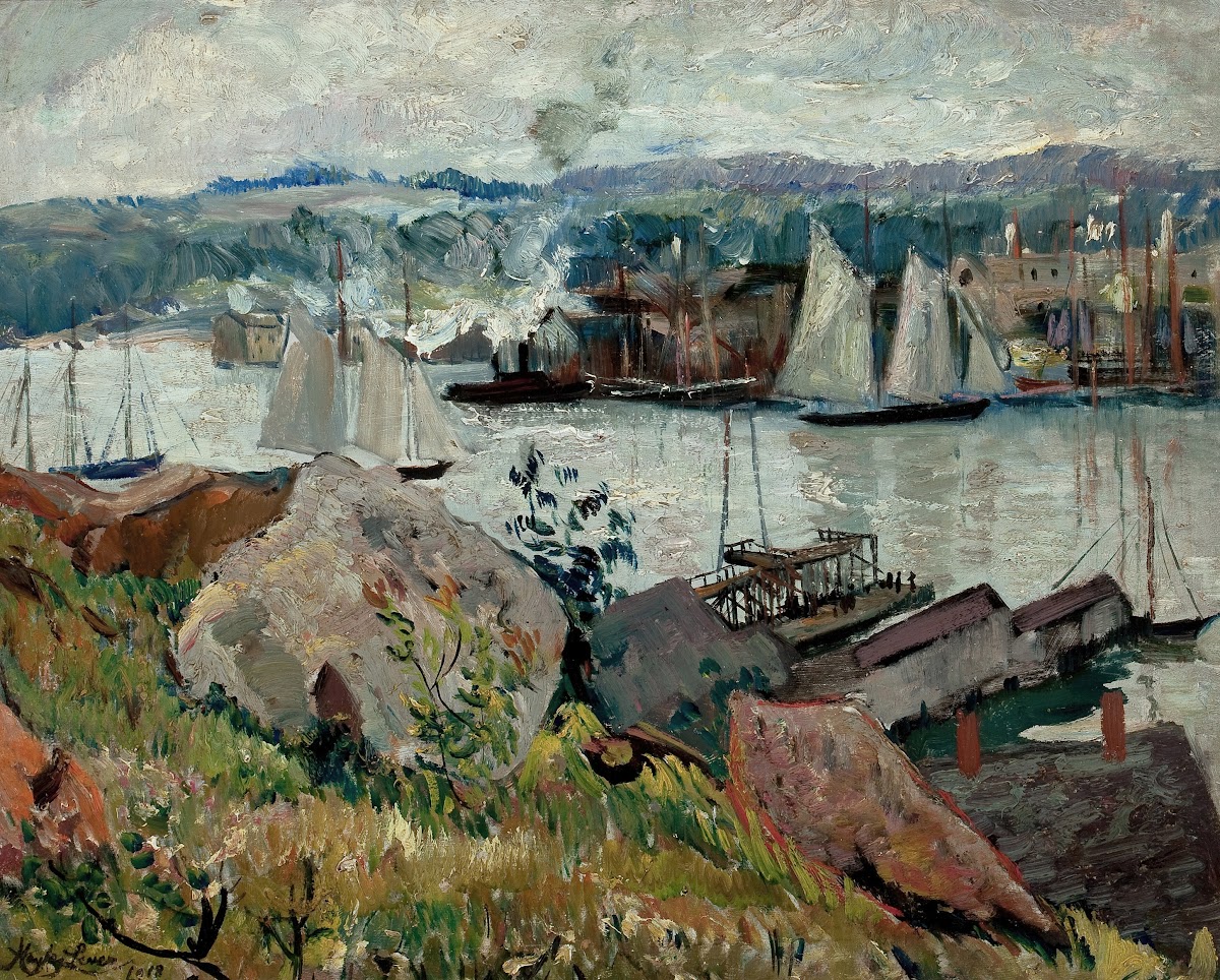 Gloucester Harbor Massachusetts 1918