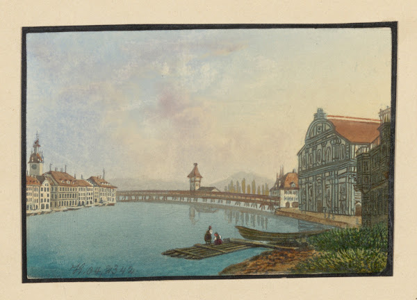 Luzern lintérieur de Lucerne avec leglise des Jésuites 1915 1945