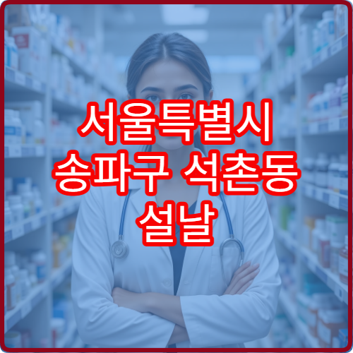 서울특별시 송파구 석촌동 설날 연휴 휴일 운영 약국·당번약국 안내