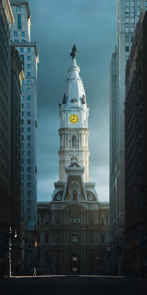 Philadelphia, City Hall, Architecture, Urban Landscape 4K iPhone Wallpaper Background